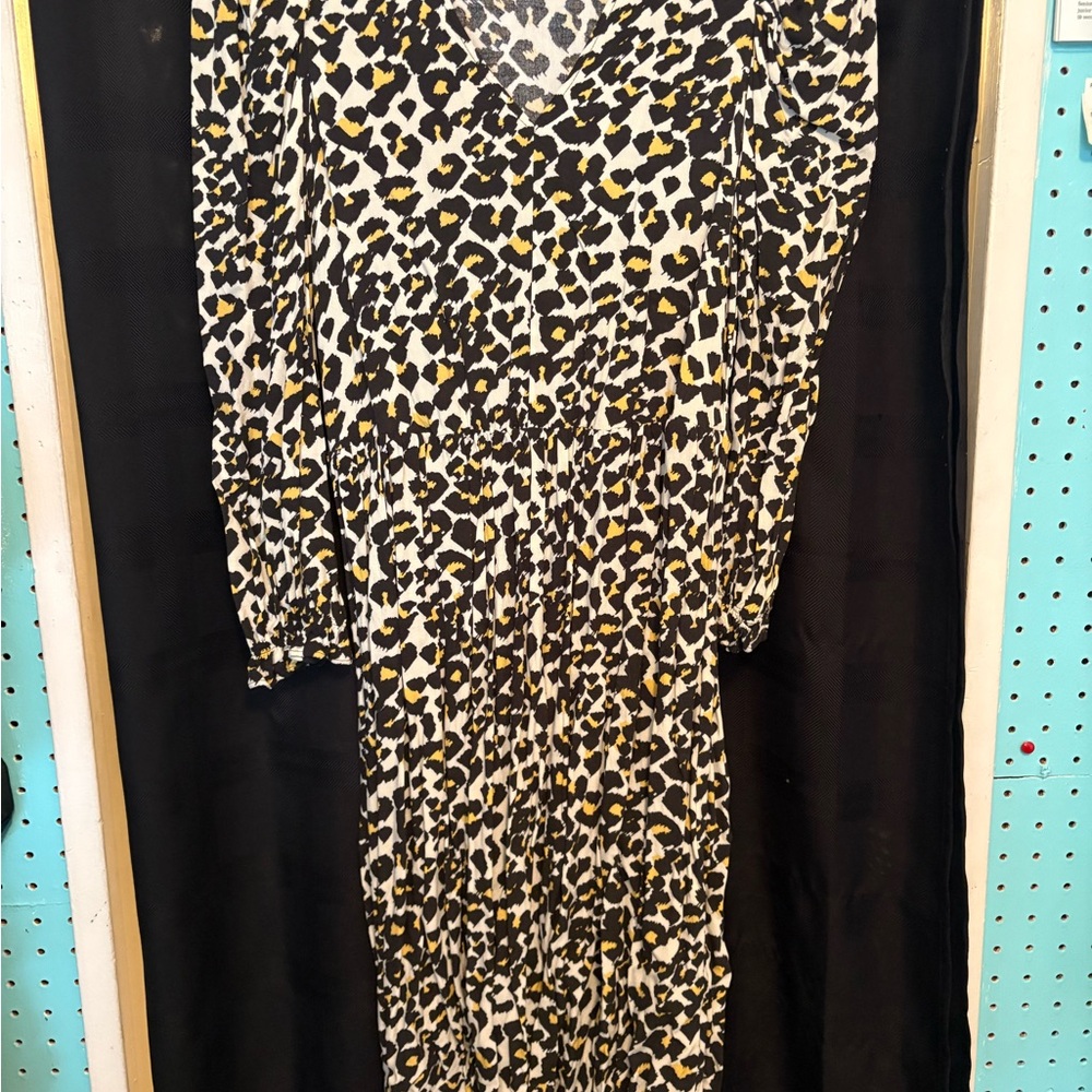 Banana Republic Leopard Print Midi Dress